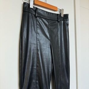 Faux-Leather flare pants Forever 21